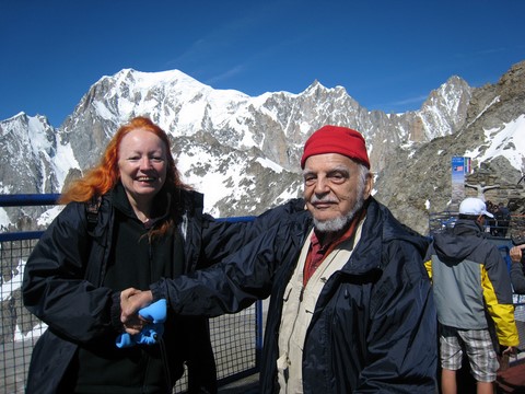 Anne-Marie de Grazia, Alfred de Grazia, Mont Blanc, Pointe Helbronner, 2011